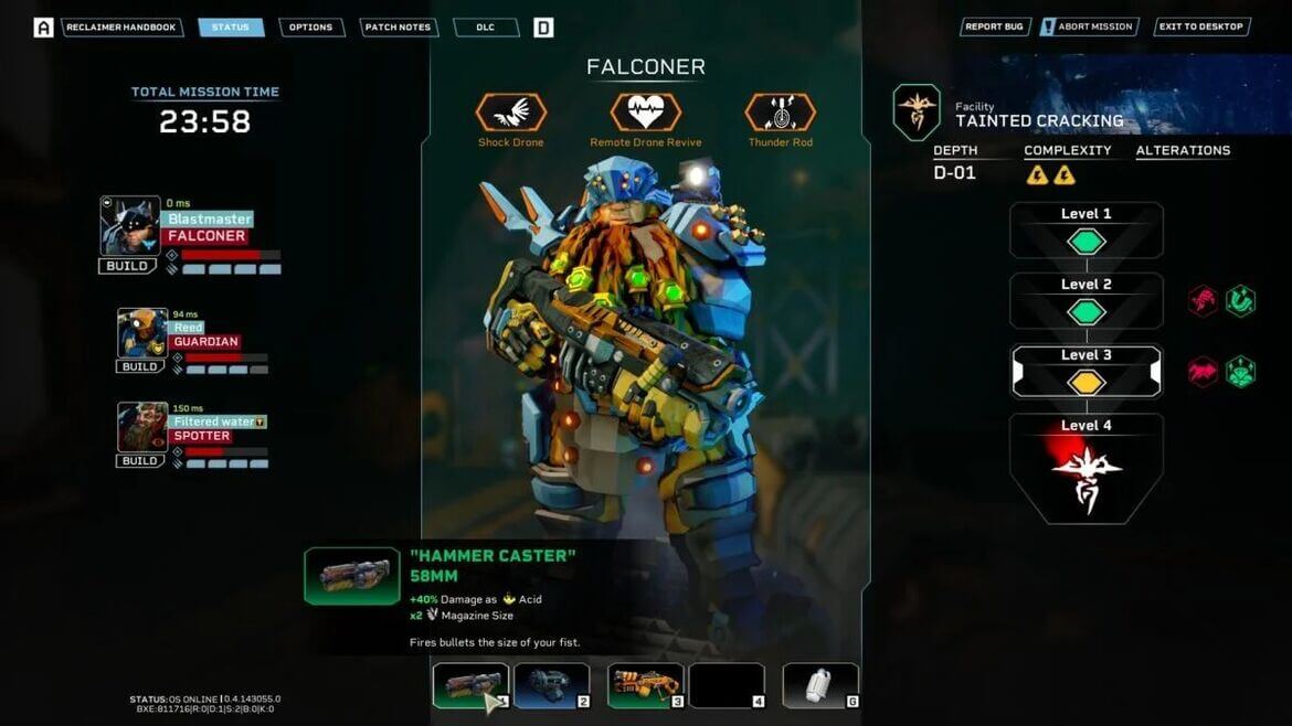 Гайд по Сокольнику в Deep Rock Galactic Rogue Core сборки и навыки