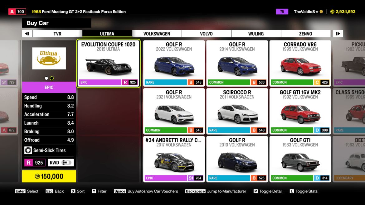 Ultima Evolution Coupe 1020