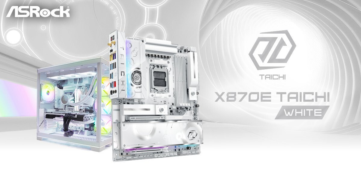 Изображение к статье: ASRock показала X870E Taichi White: белый флагман под AM5