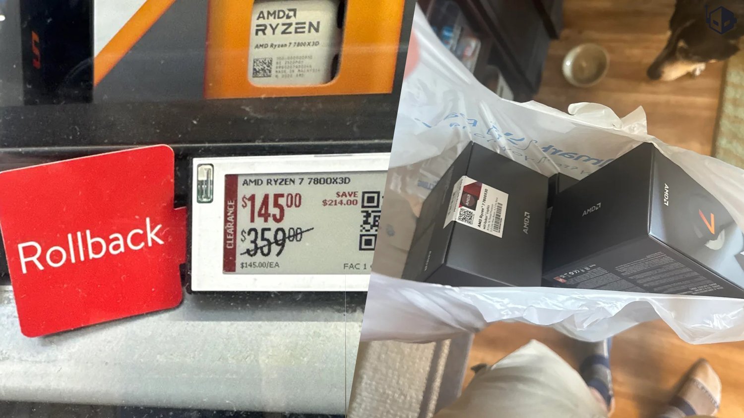 В Walmart продали Ryzen 7 7800X3D за $145 и Ryzen 5 7600X за $75