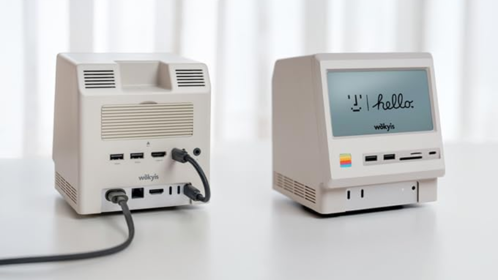 Ретро док Wokyis M5 для Mac mini экран 5 дюймов и слот M2