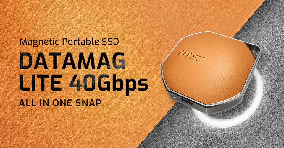 MSI показала DATAMAG LITE магнитный SSD USB4 на 40 Гбитс