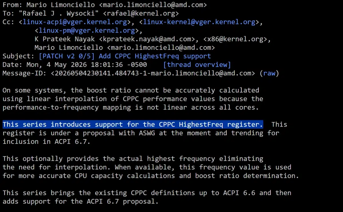 Изображение к статье: AMD готовит CPPC HighestFreq: ОС увидит реальные буст-частоты Ryzen