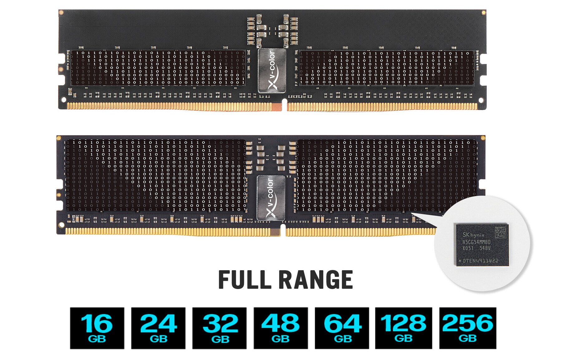 V Color расширила линейку DDR5 RDIMM для W890 JEDEC 8000 и OC до 9600