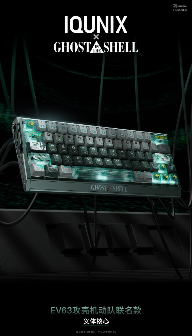 Iqunix показала EV63 Ghost in the Shell Hall Effect и Nova