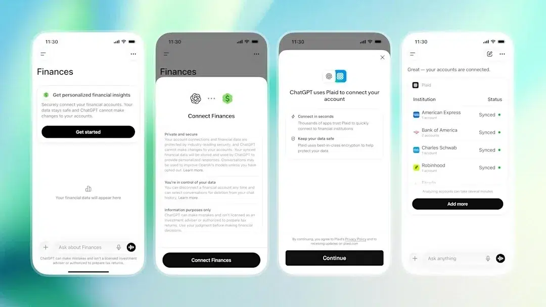 Изображение к статье: ChatGPT тестирует привязку банковских счетов через Plaid