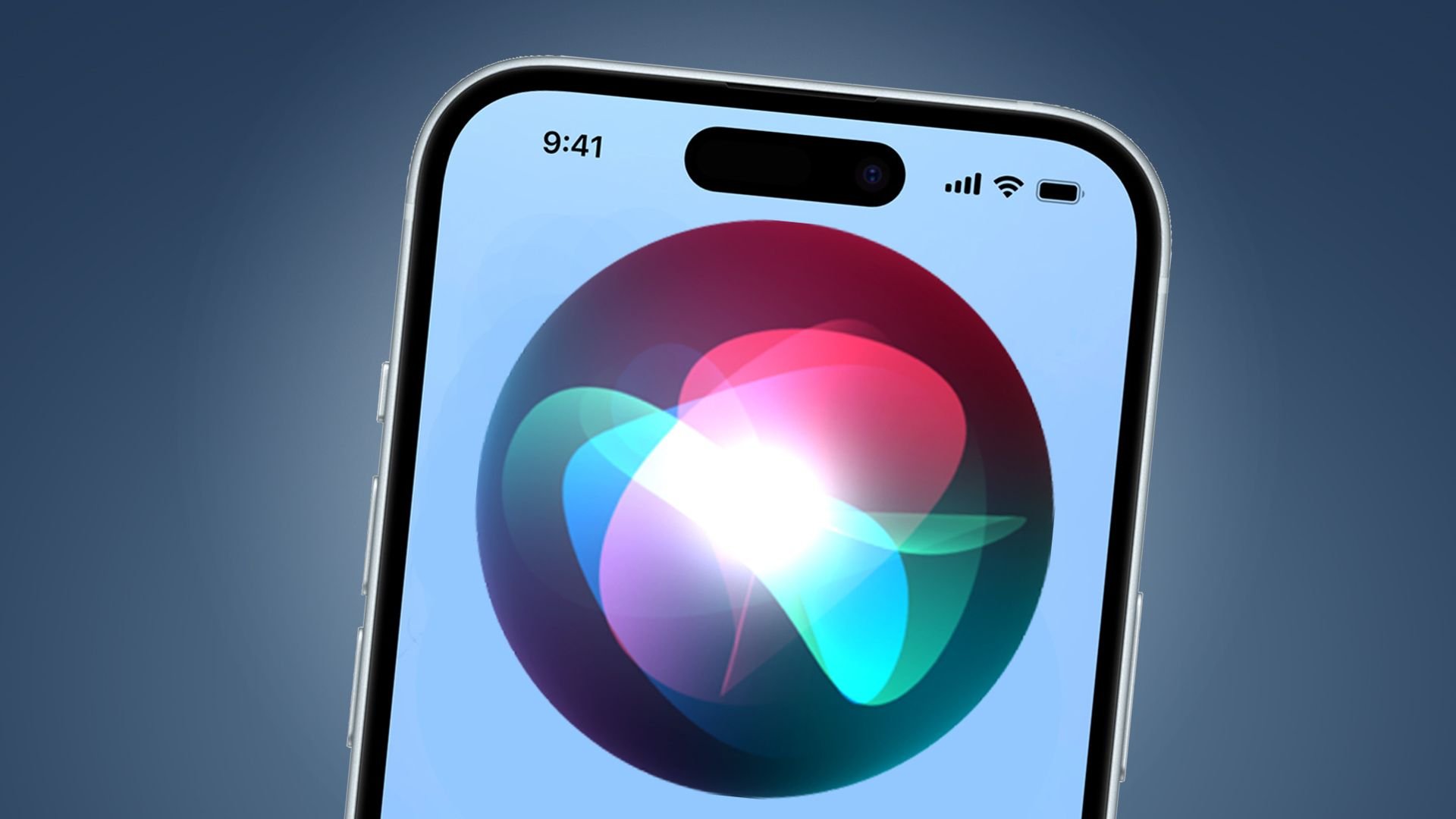 Close up of a tilted smartphone screen displaying a bright multicolor abstract wallpaper and a top camera cutout Rack notch area visible