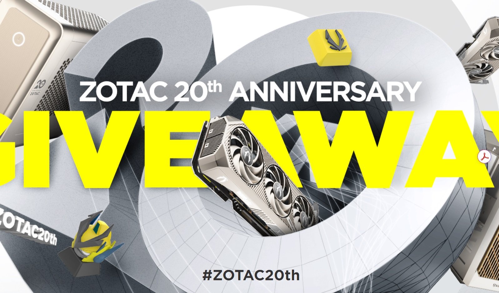 ZOTAC раздаёт RTX 50 й серии и мини ПК в честь 20 летия