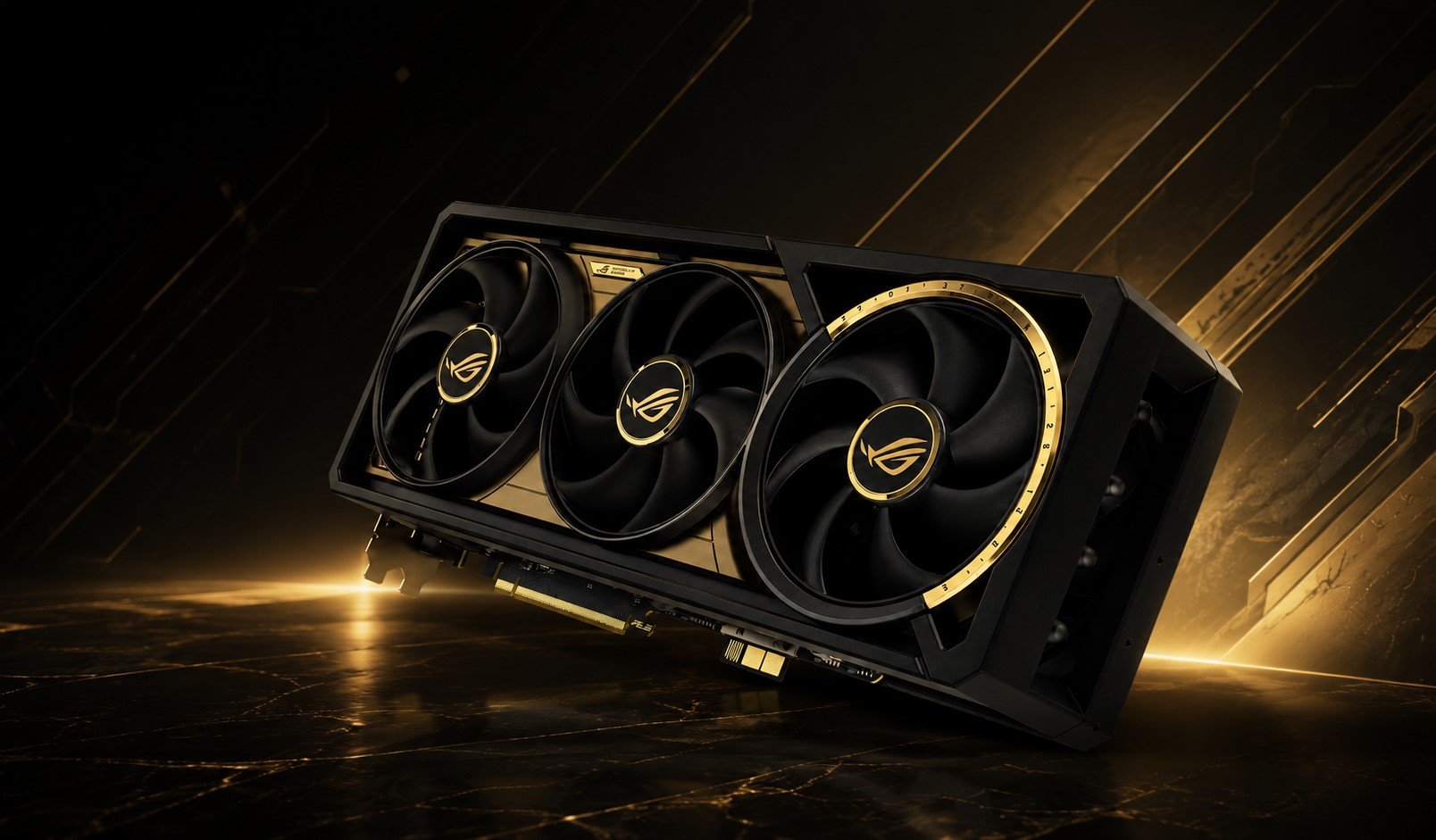 ASUS тизерит золотисто чёрную ROG Astral BTF RTX 50 к 20 летию ROG