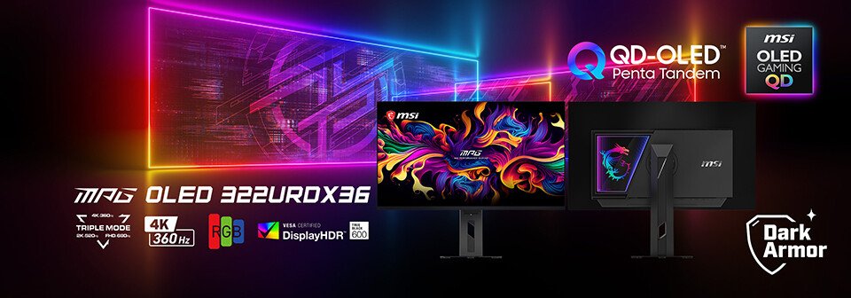 MSI показала QD OLED 32 4K 360 Гц с режимами до 680 Гц