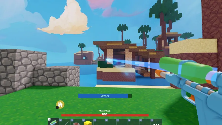 Водяной пистолет в BedWars Водяной пистолет в BedWars