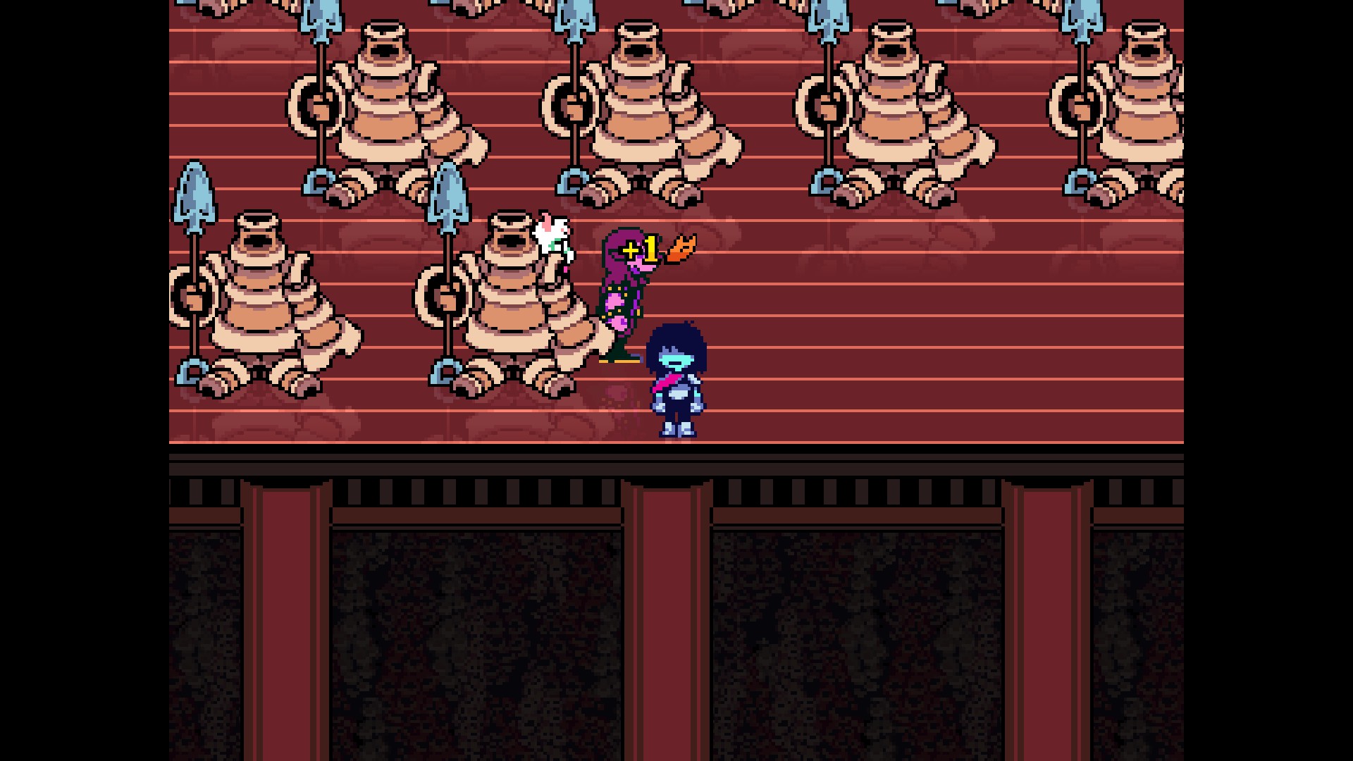 Скрытая лиса маскирующаяся под пустой терракотовый доспех