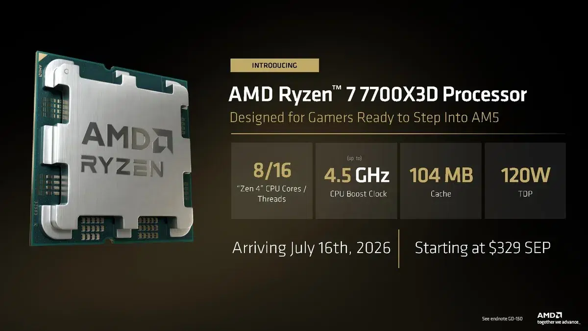 Изображение к статье: AMD возвращает Ryzen 7 5800X3D и готовит 7700X3D