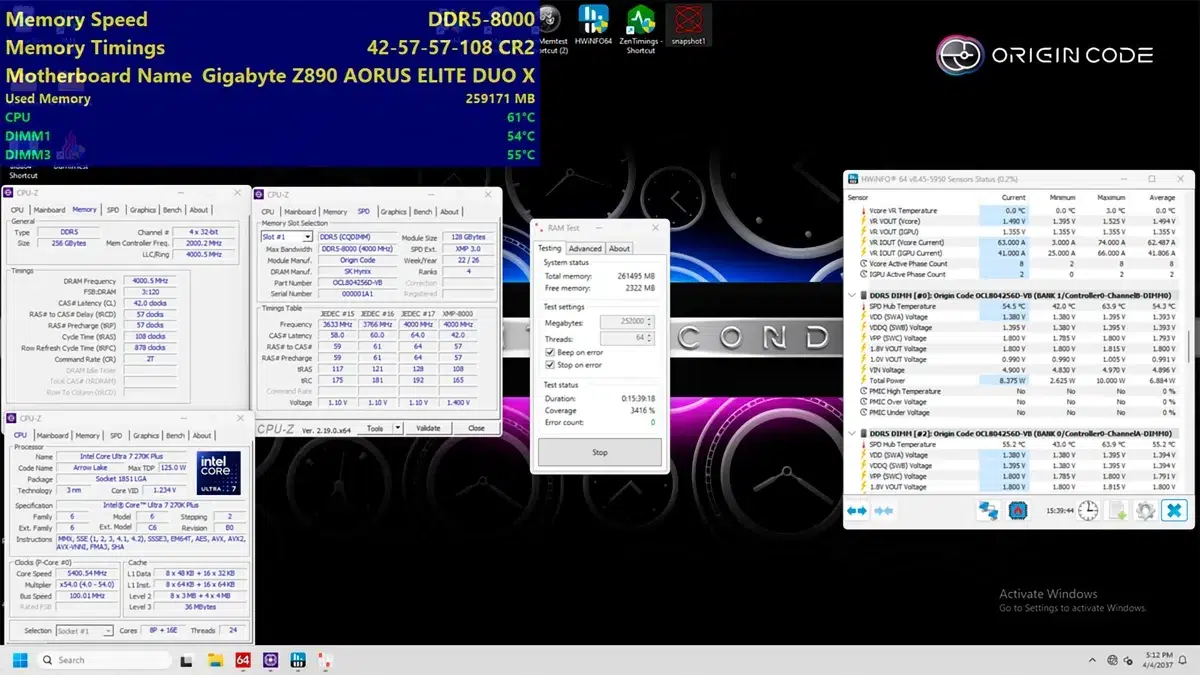 Изображение к статье: 256 ГБ DDR5 в двухканале: Origin Code показала CUDIMM
