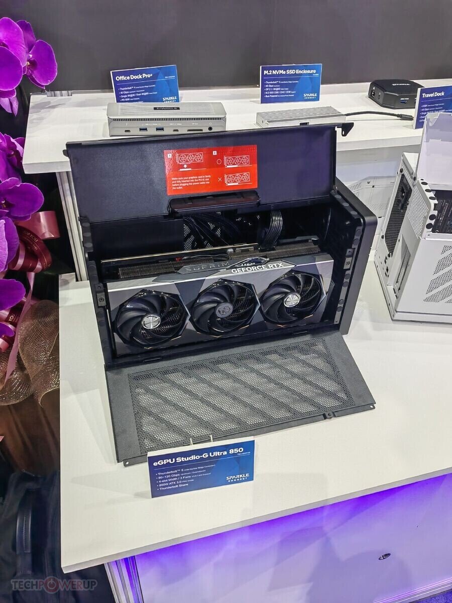 Sparkle показала eGPU для RTX 5090 с Thunderbolt 5