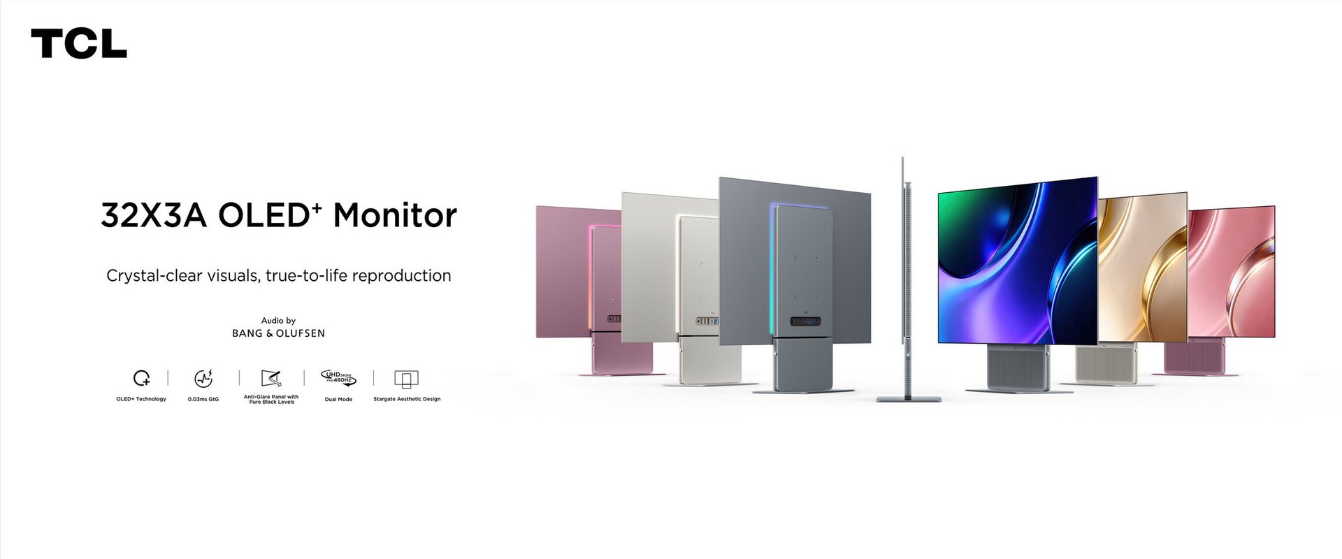 TCL показала OLED+ 32X3A и Mini LED мониторы 2026