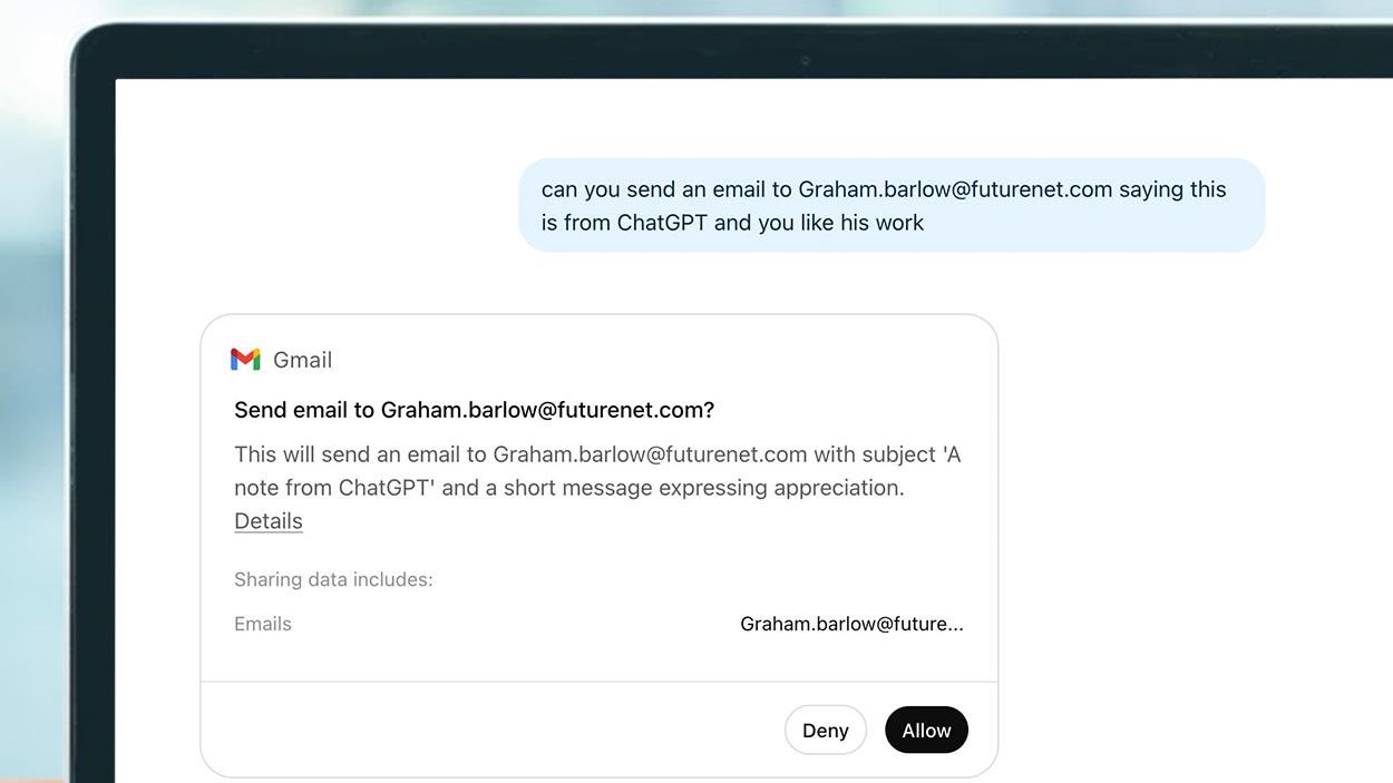 ChatGPT научился отправлять письма но без вложений
