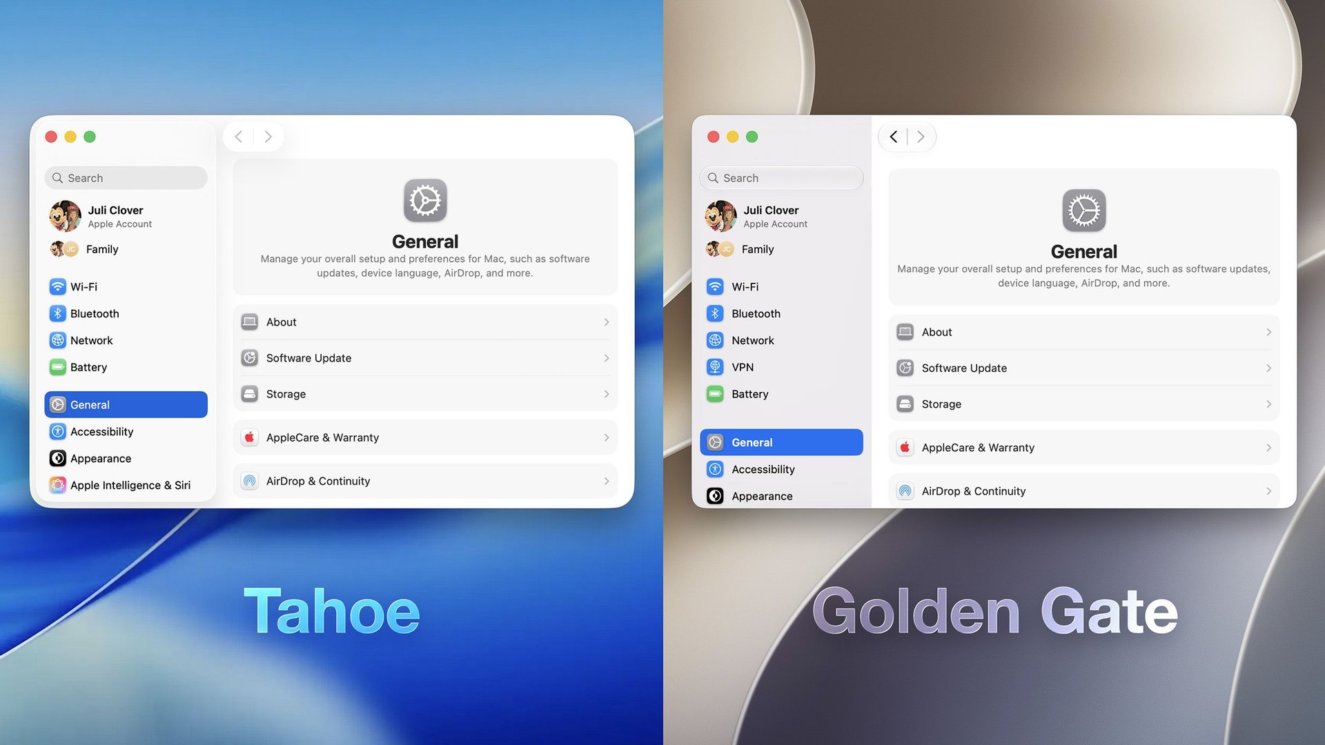 Liquid Glass в macOS Golden Gate стал спокойнее и читабельнее