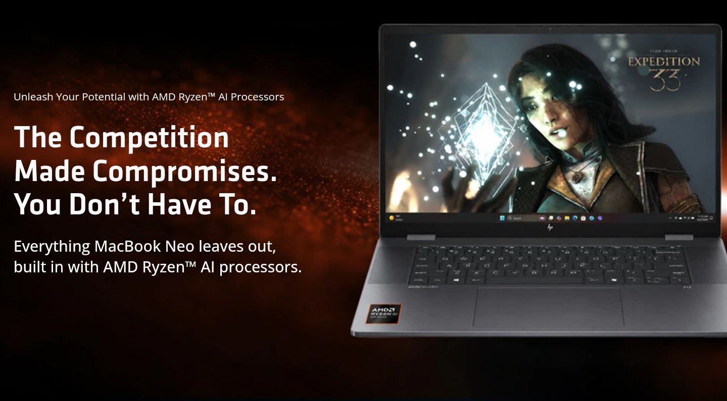 AMD уколола MacBook Neo 15 из 20 PC игр не запускаются