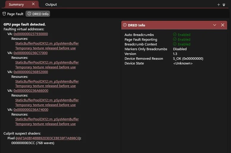 Microsoft добавила дампы DirectX для падений игр