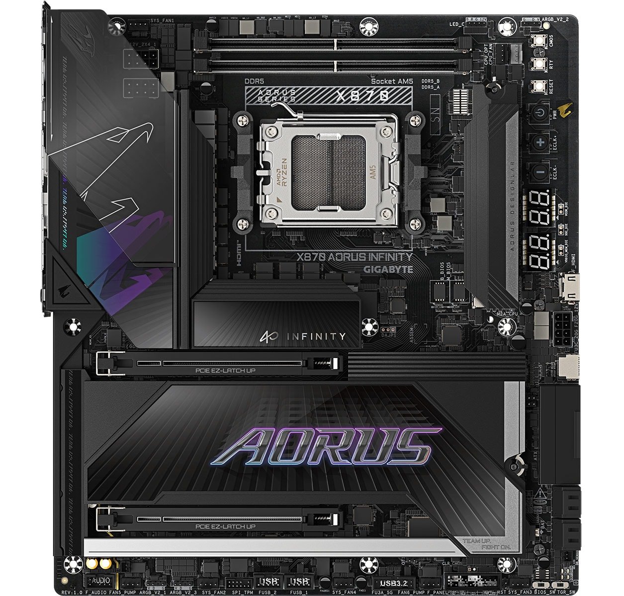 Изображение к статье: Gigabyte X870 AORUS Infinity вышла для разгона DDR5