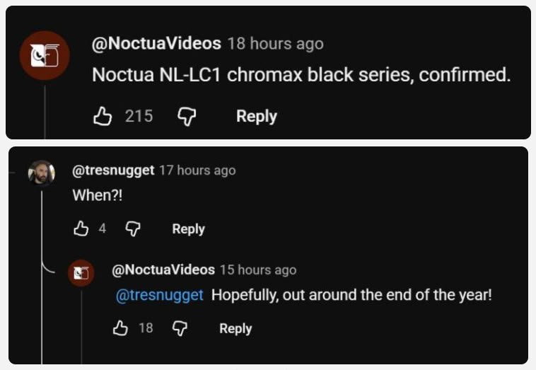 Изображение к статье: Noctua готовит NL-LC1 chromax.black к концу 2026 года