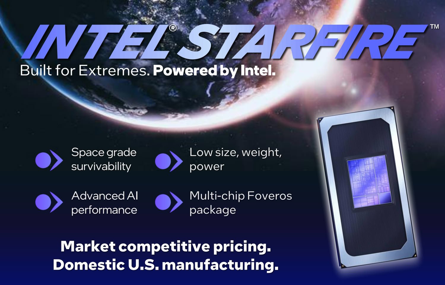 Intel 18A Starfire отправили в космос 8 ядер и 35 Вт
