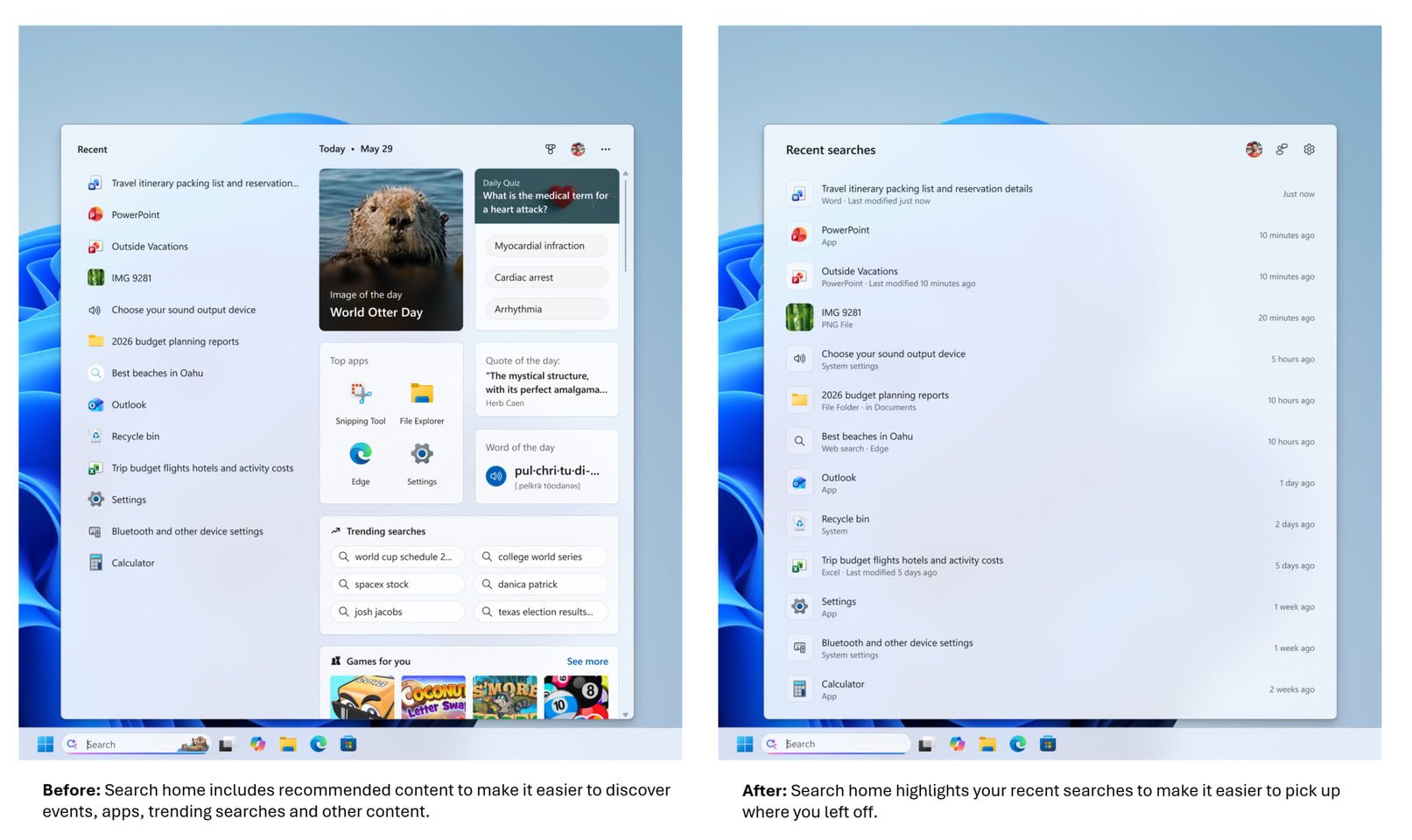 Windows 11 починит поиск меньше рекламы и мусора