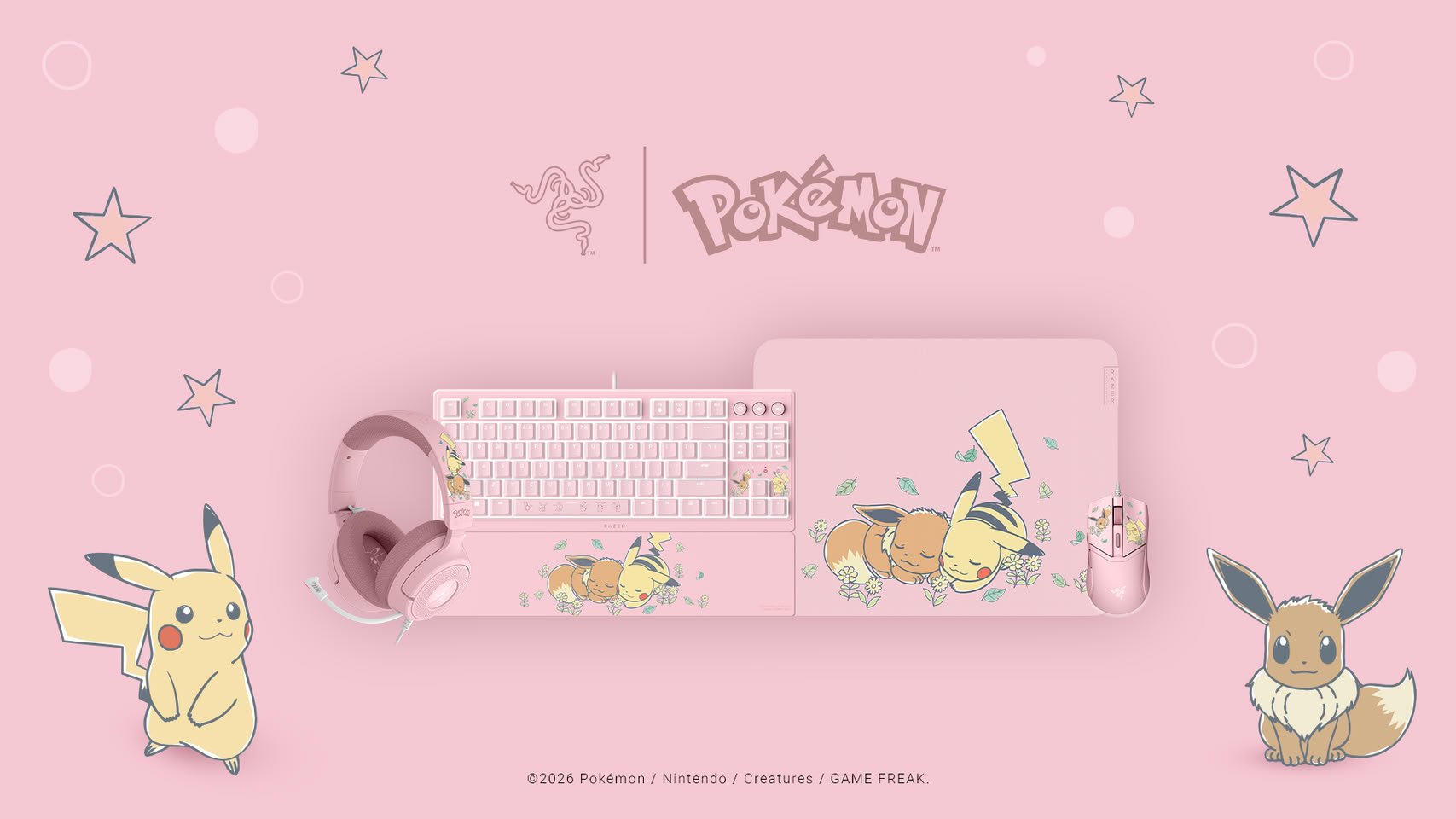 Razer выпустила периферию с Пикачу и Иви к 30 летию Pokémon