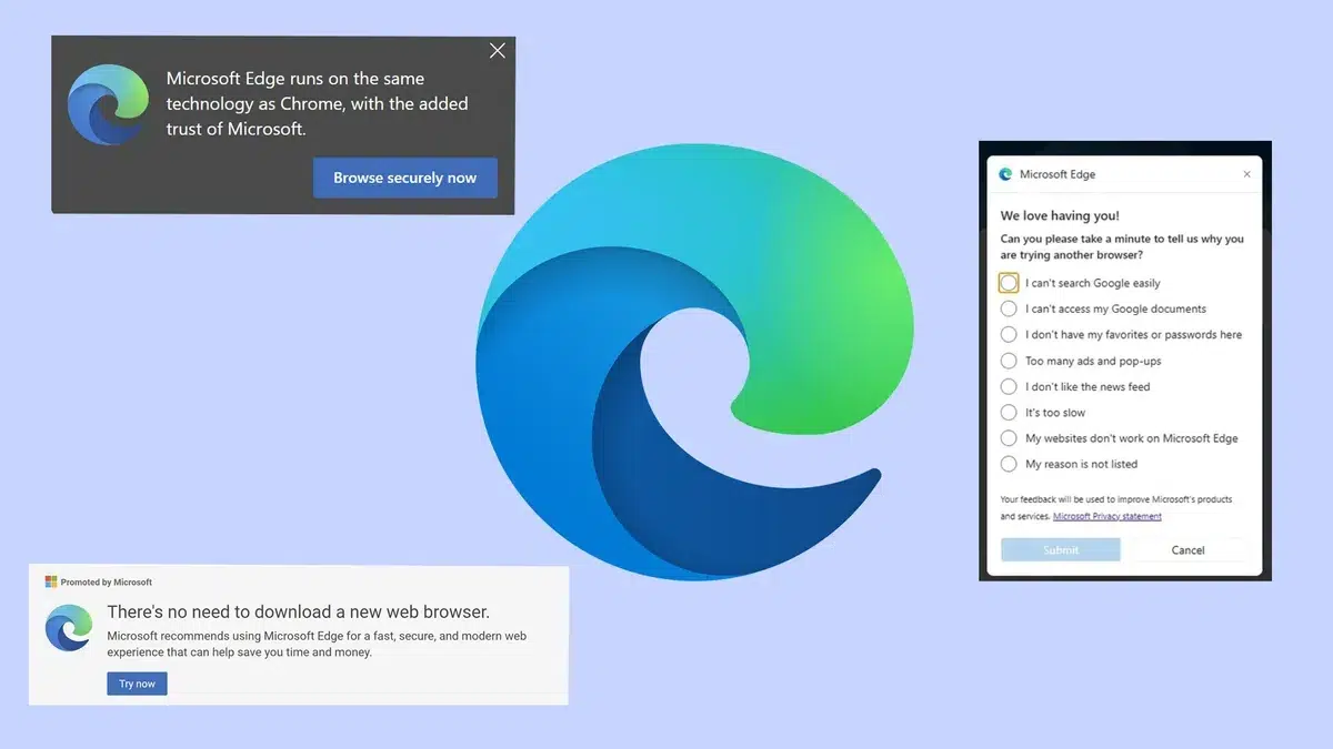 Изображение к статье: Microsoft снова подталкивает Windows 11 к Edge: данные Mozilla