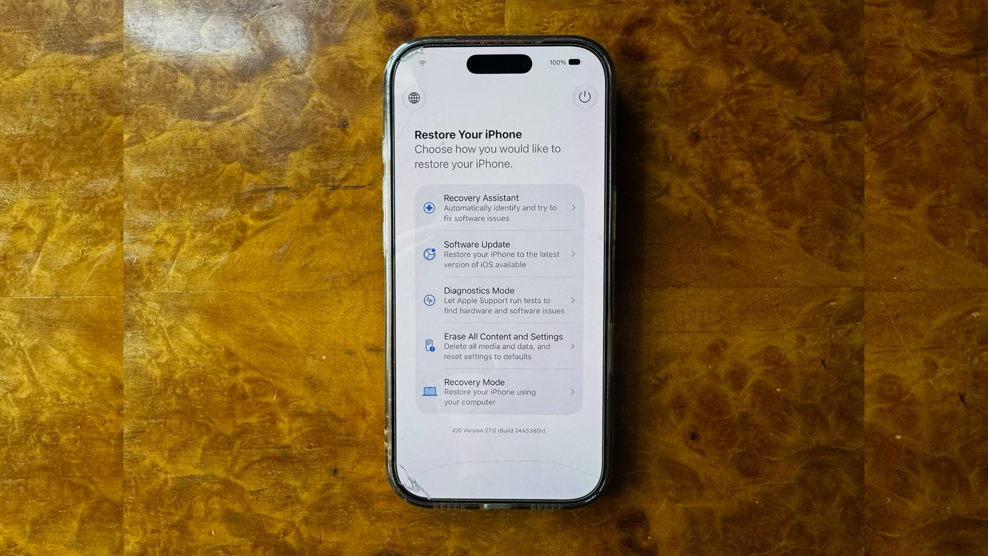 iOS 27 даст iPhone ручной экран восстановления без Mac