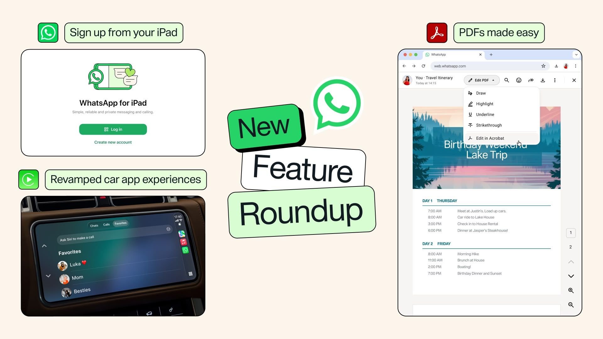 WhatsApp обновил CarPlay и открыл регистрацию на iPad