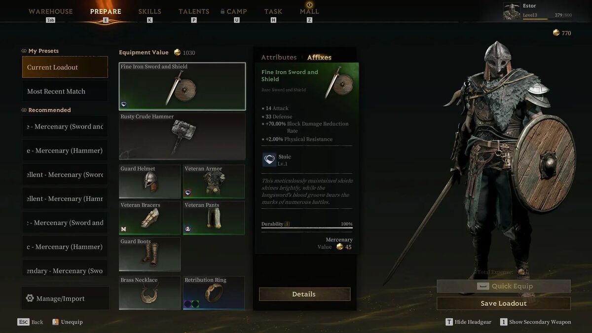 PvP сборка Наёмника в Mistfall Hunter