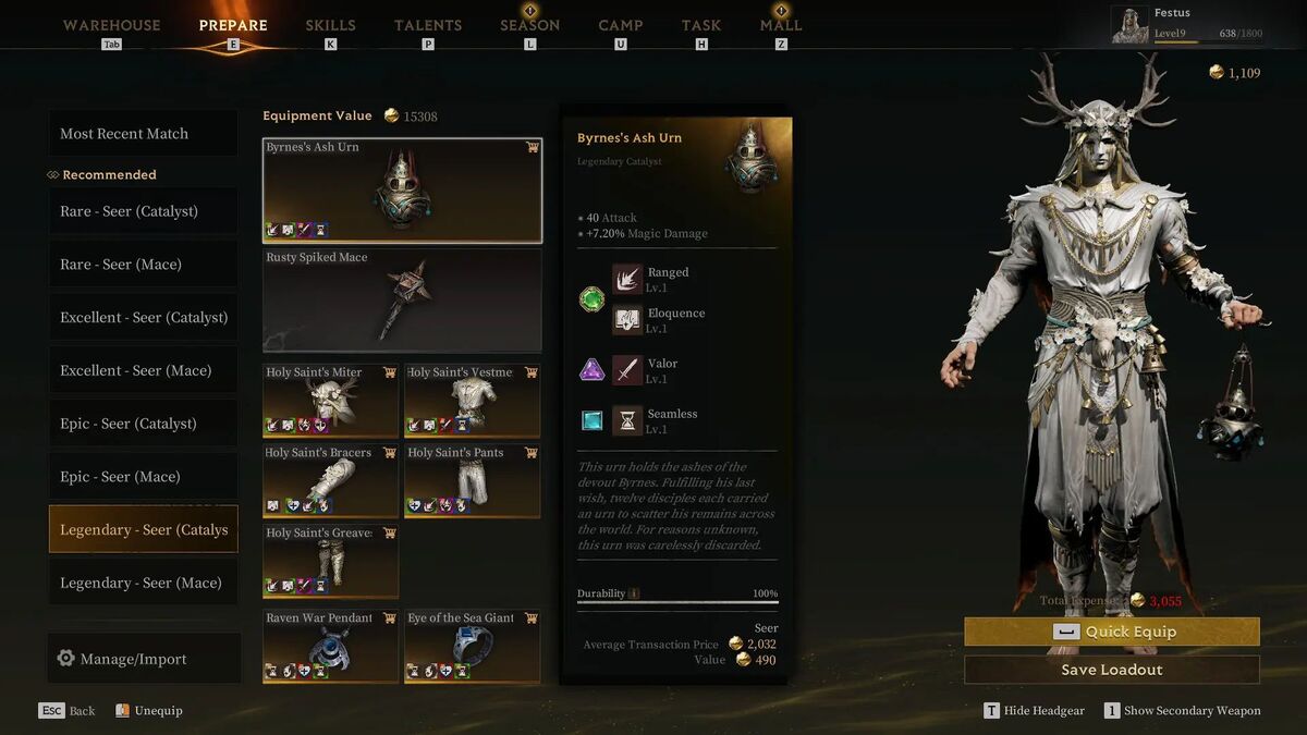Персонаж Провидец в PvP режиме игры Mistfall Hunter