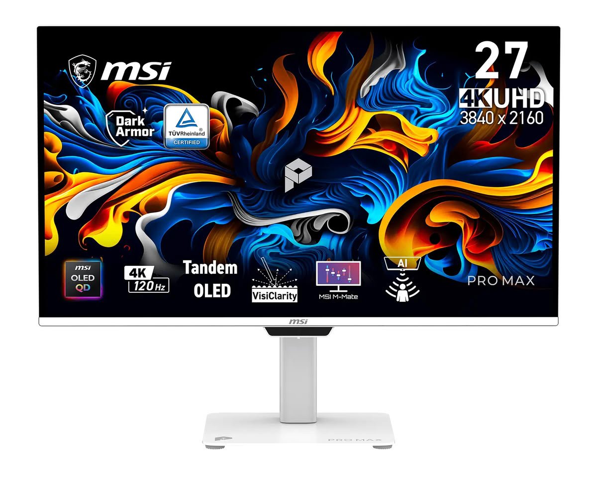 Изображение к статье: MSI PRO MAX OLED: первый 27-дюймовый IJP OLED 4K
