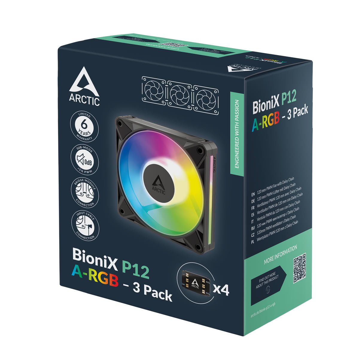 Изображение к статье: Arctic BioniX P12/P14 A-RGB получили модульные кабели