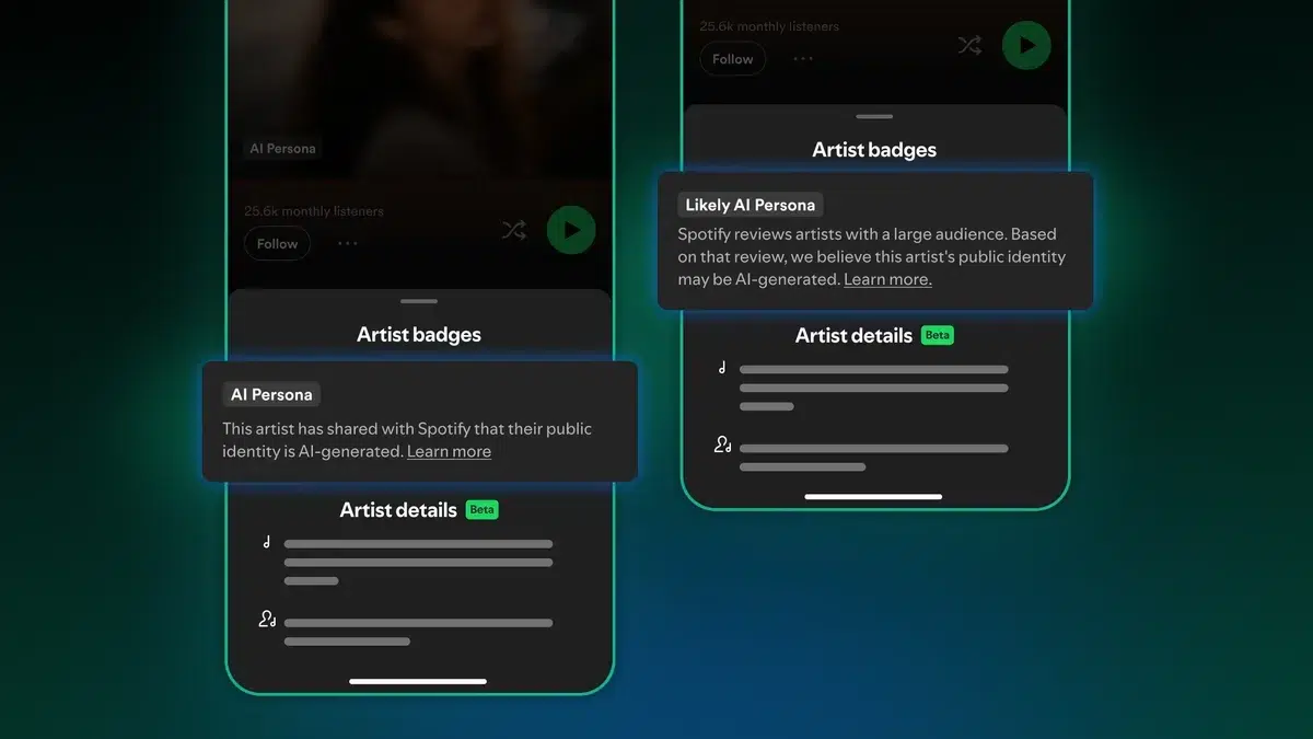 Изображение к статье: Spotify пометит AI-артистов, но музыку проверять не будет