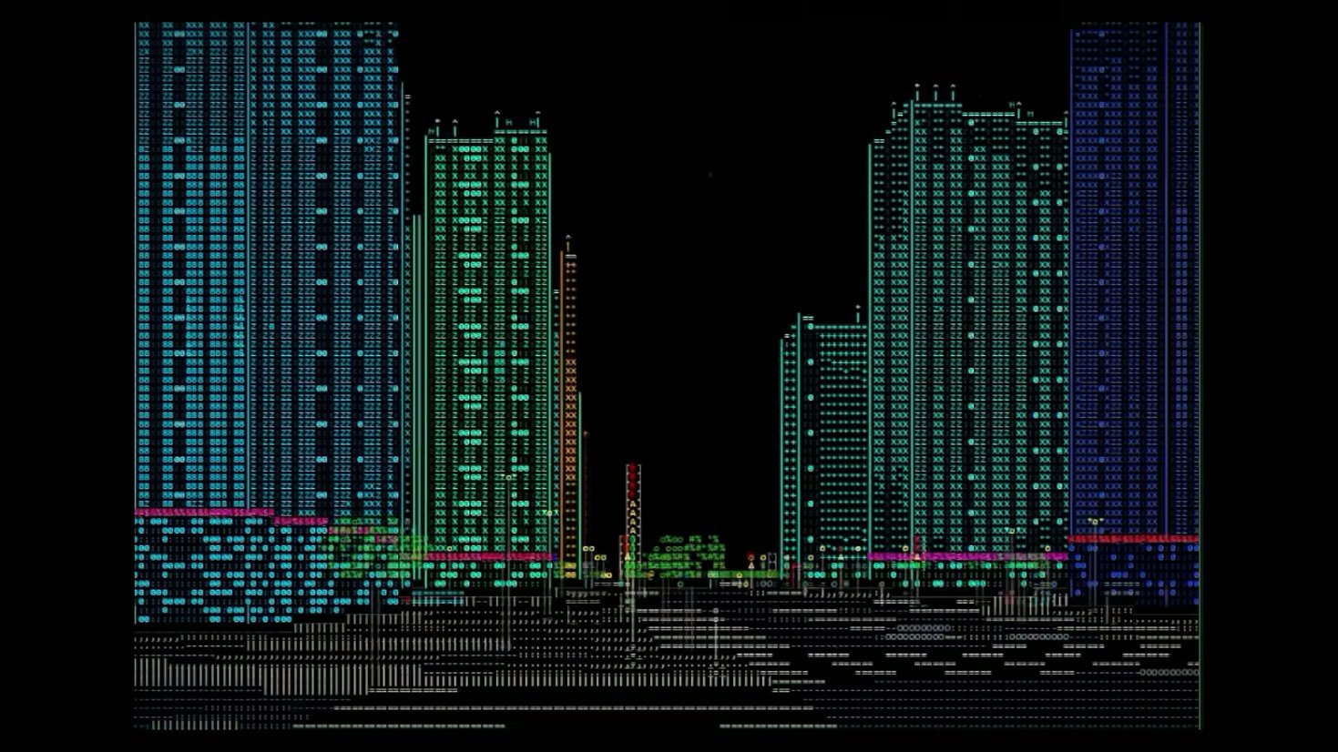 ASCII город на Rust киберпанк в браузере весит 283 КБ