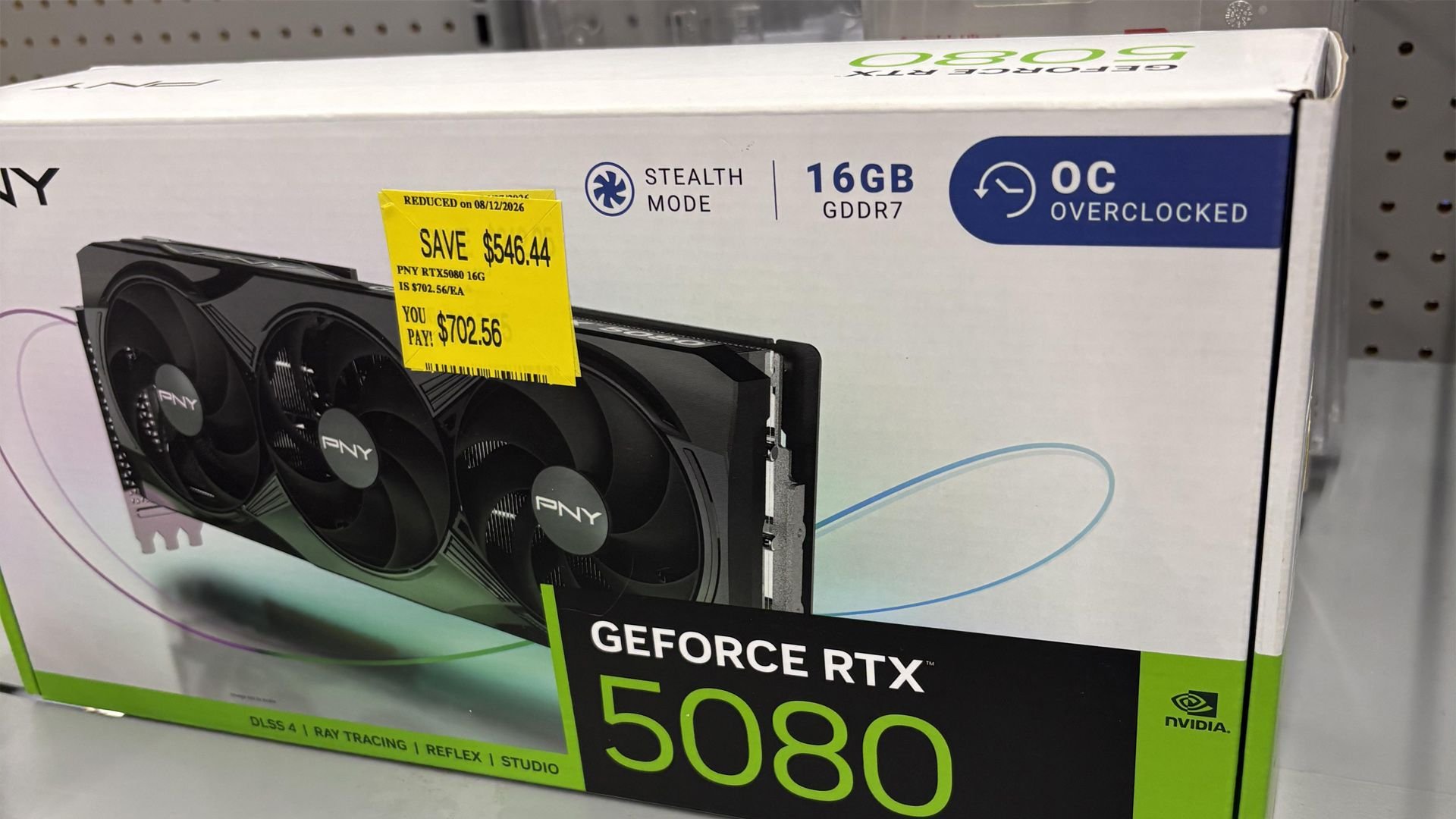 RTX 5080 купили за $702 почти вдвое дешевле ритейла