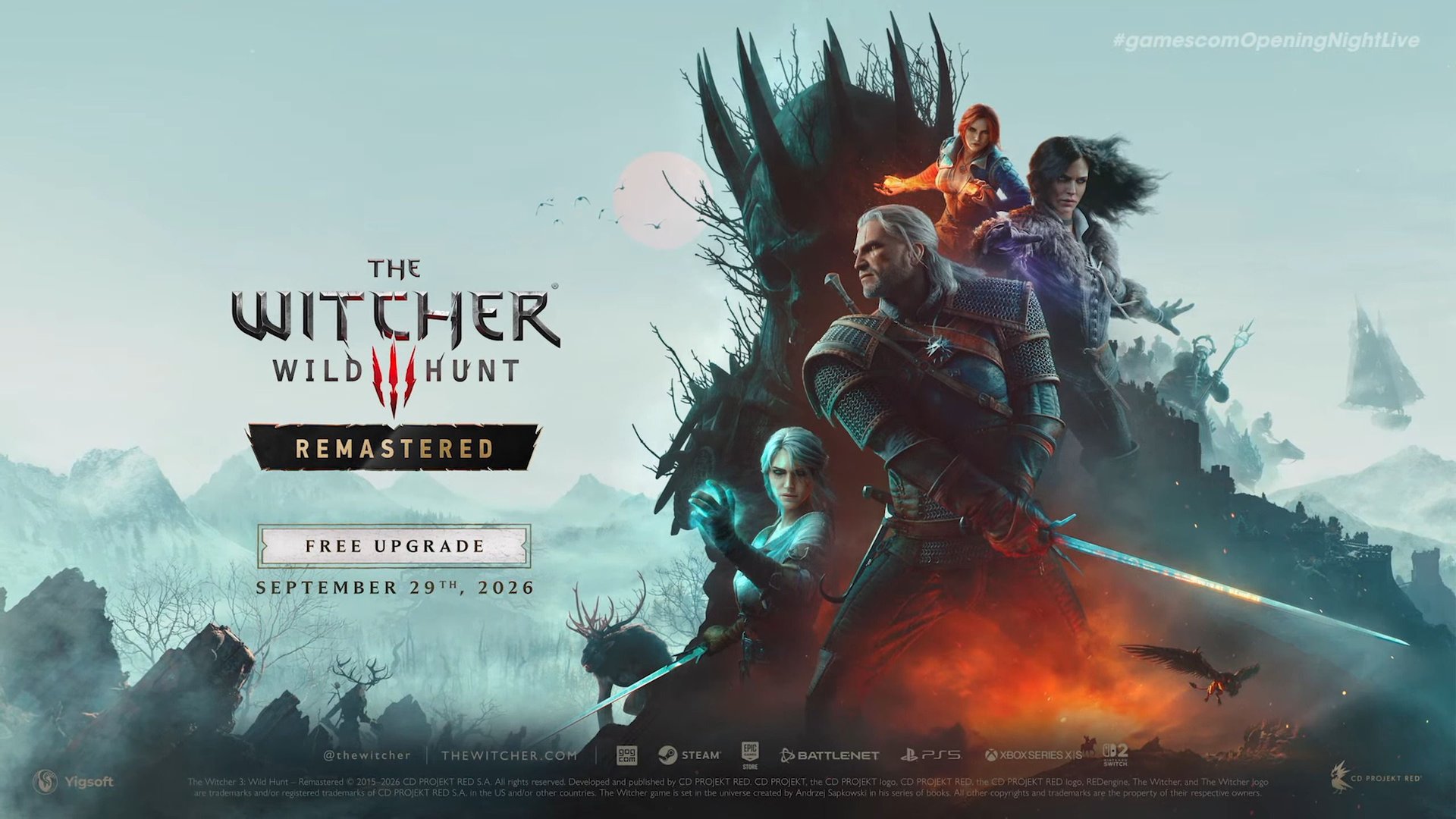 The Witcher 3 Remastered выйдет 29 сентября бесплатно