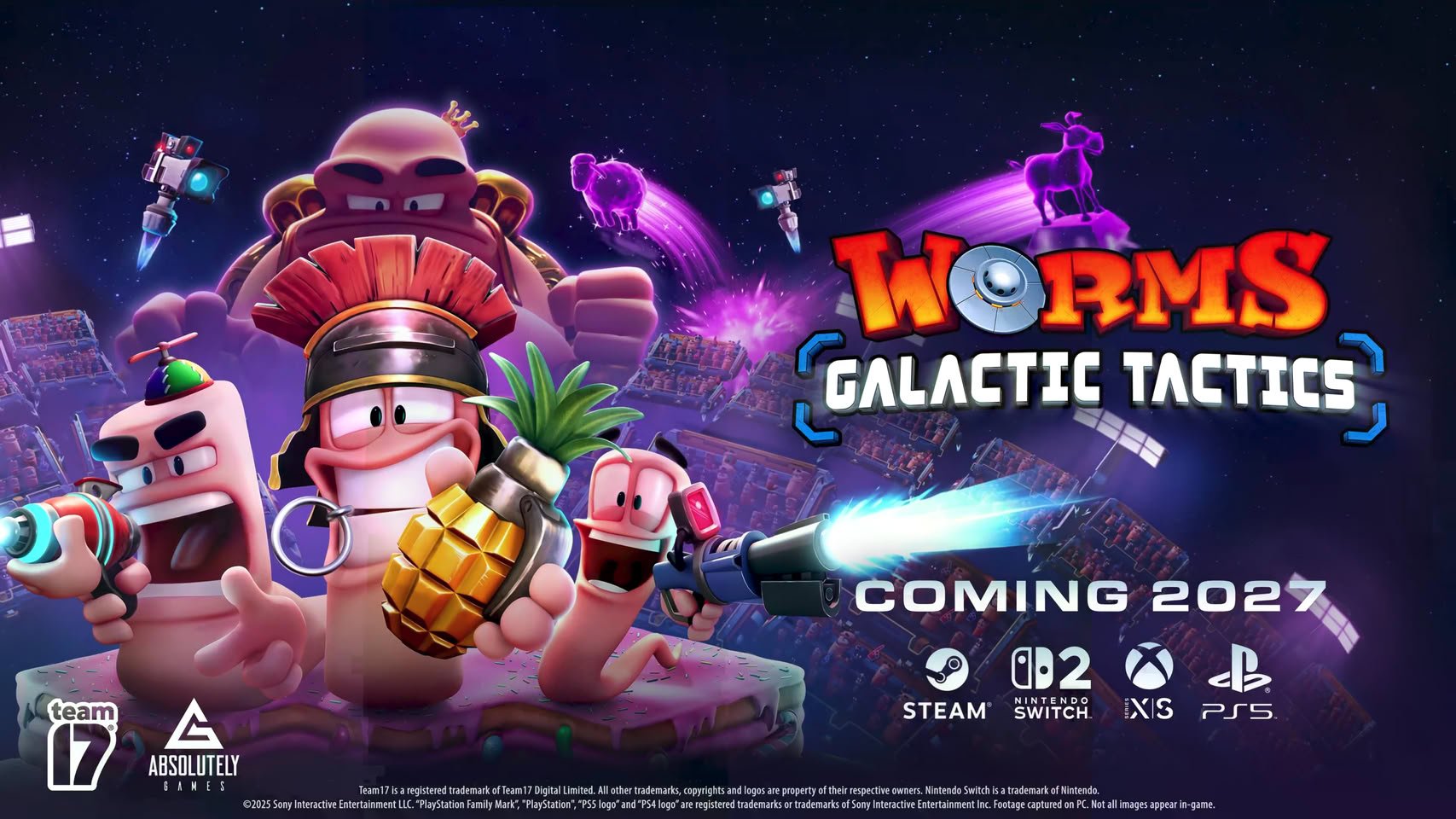 Worms Galactic Tactics анонсировали на Gamescom