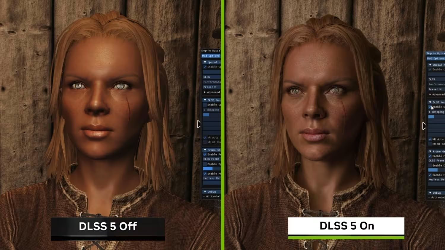 DLSS 5 перенесли в Skyrim лица и свет заметно изменились