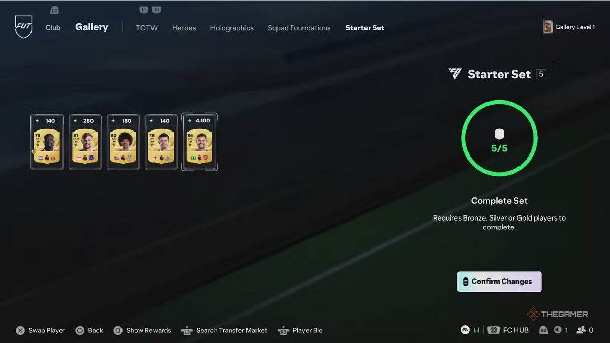 Как заполнить Галерею Ultimate Team