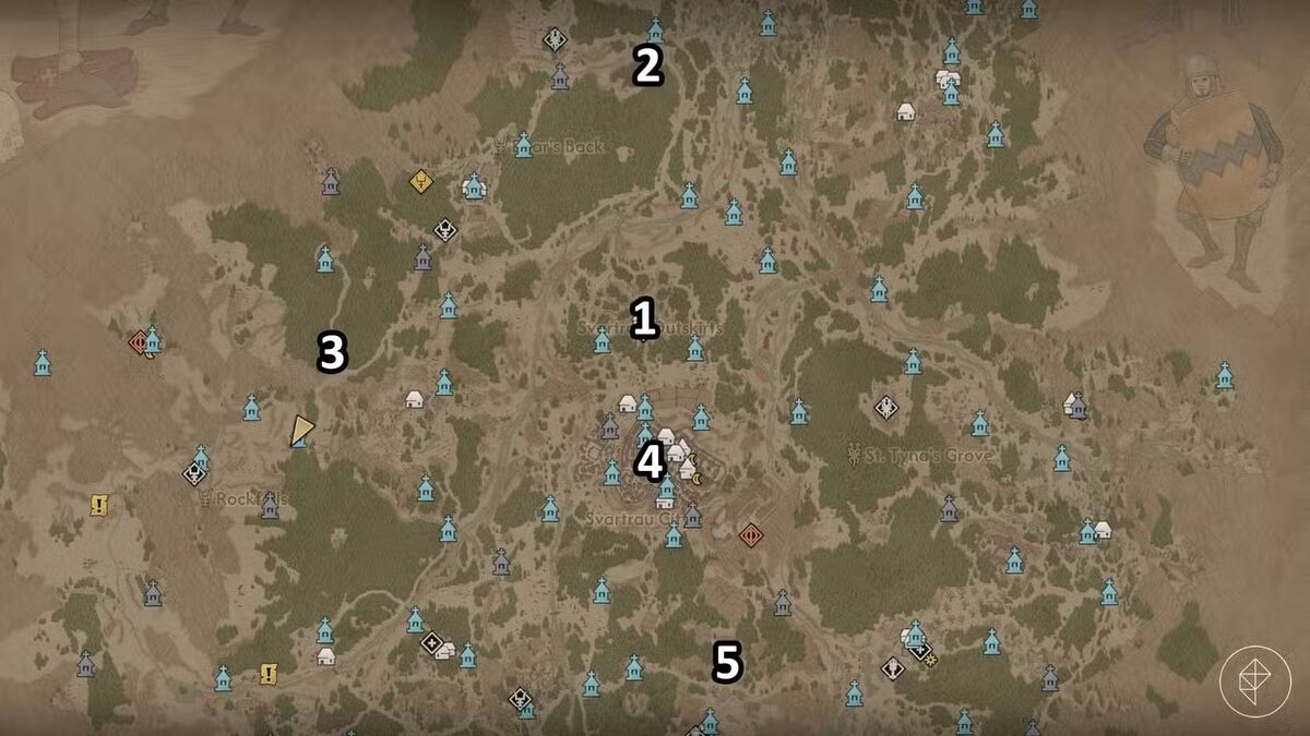 все места расположения санжани
