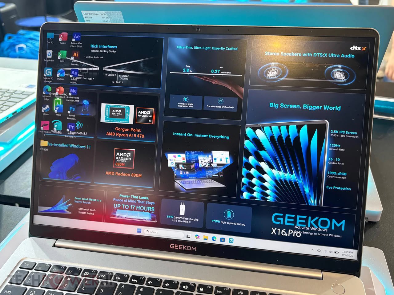 Изображение к статье: GEEKOM показала GeekBook X16 Pro с AMD Gorgon Point