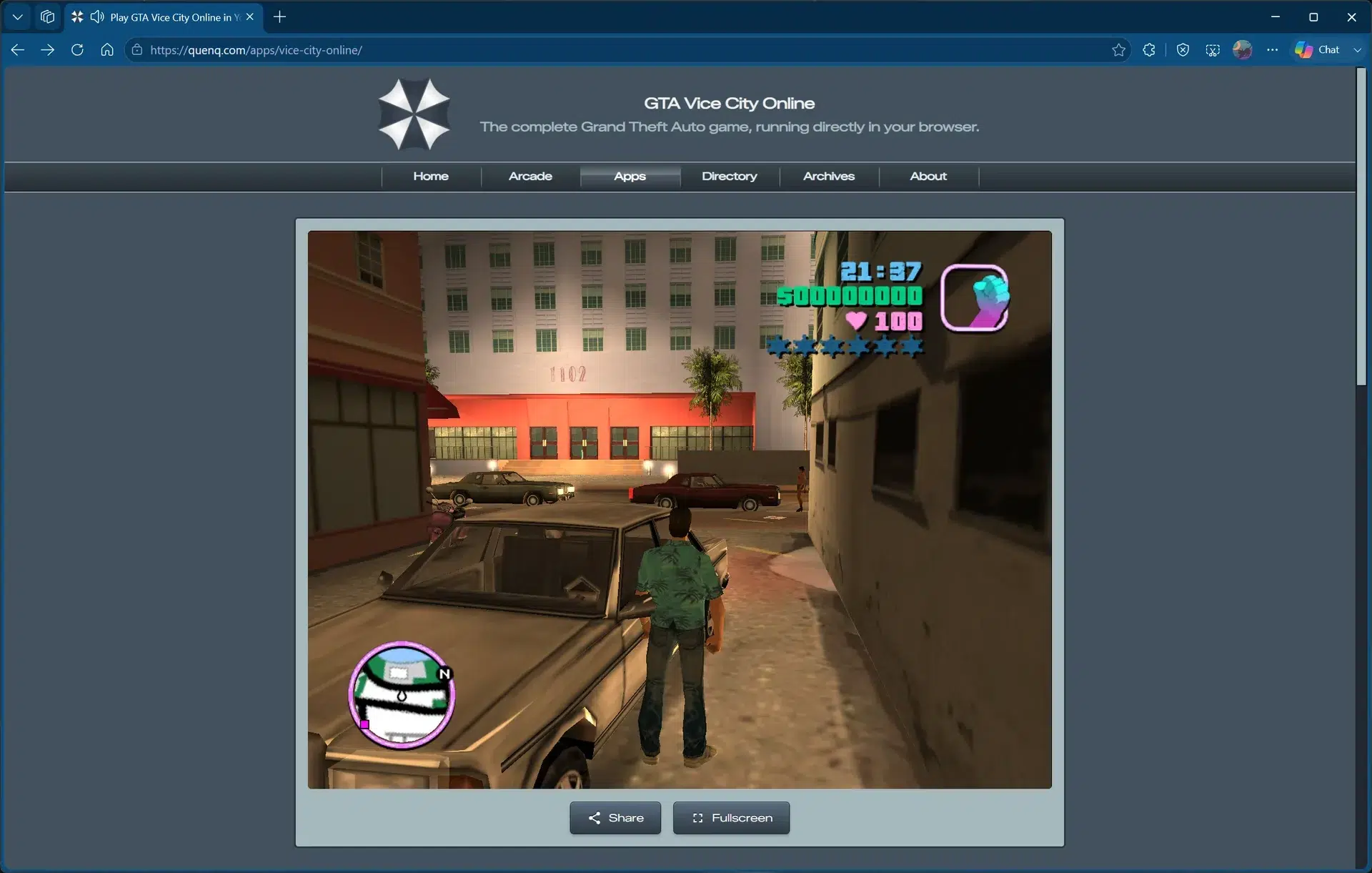 Изображение к статье: GTA Vice City и GTA III вернулись в браузеры после DMCA