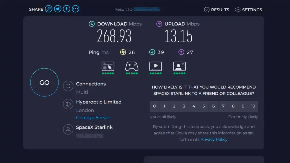 Изображение к статье: Starlink дома: 150 Мбит/с вниз и слабый аплоад