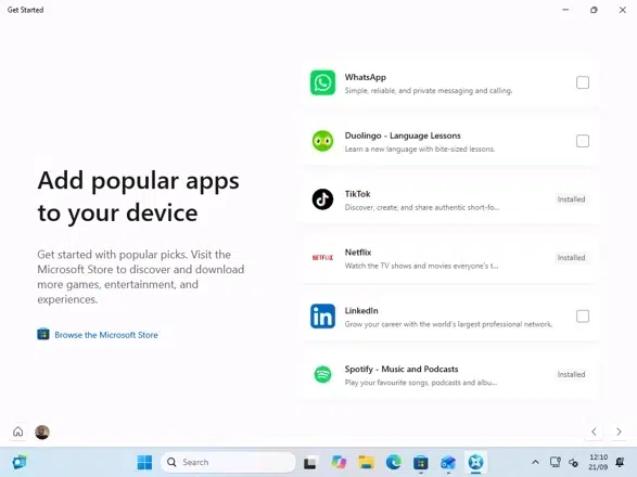 Изображение к статье: В Windows 11 тестируют установку приложений после первой настройки