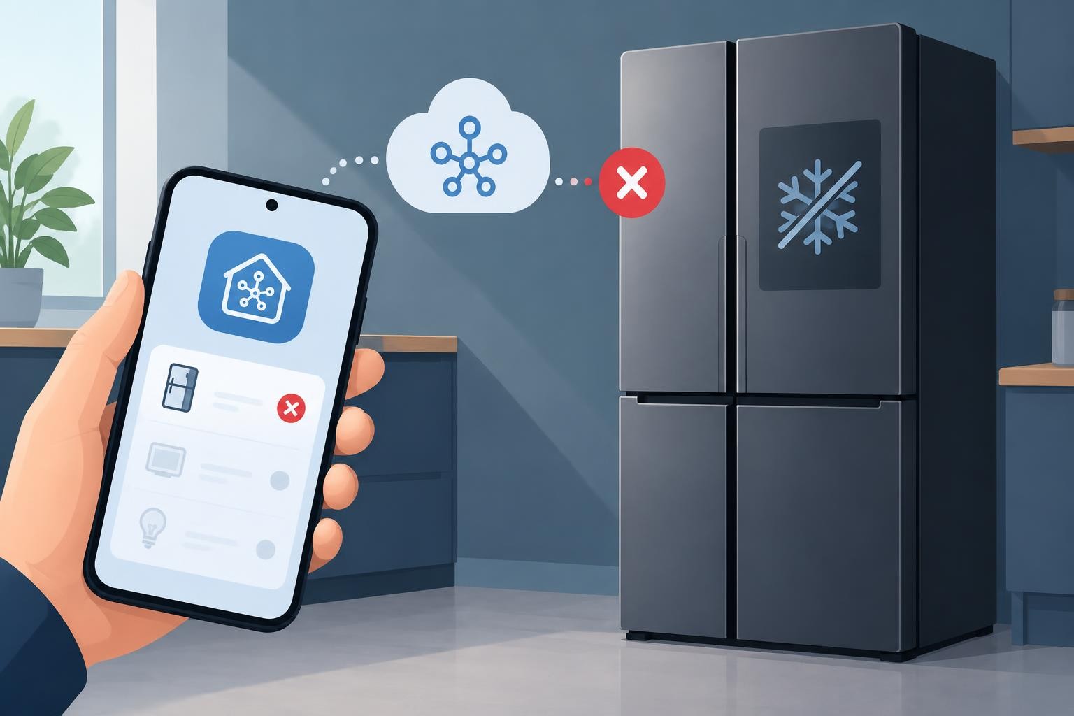 Иллюстрация к теме После обновления через SmartThings часть холодильников Samsung перестала работать