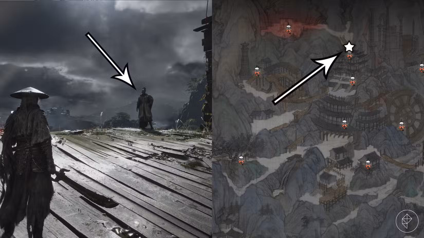 Место начала задания Расколотая печать разума в Phantom Blade Zero